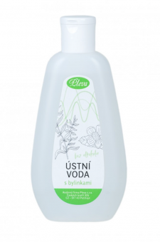 Ústna voda s bylinkami, bez alkoholu